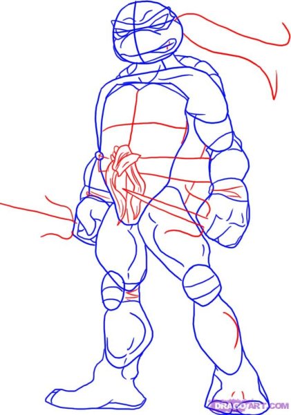 Как рисуются Черепашки ниндзя