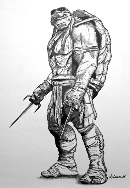 Рафаэль черепашка скетч