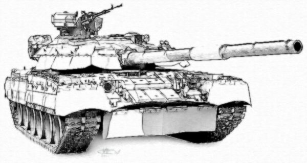 Танк т80 рисунок