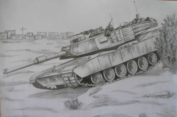 Русские танки карандашом