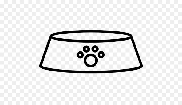 Раскраска миска для кошки