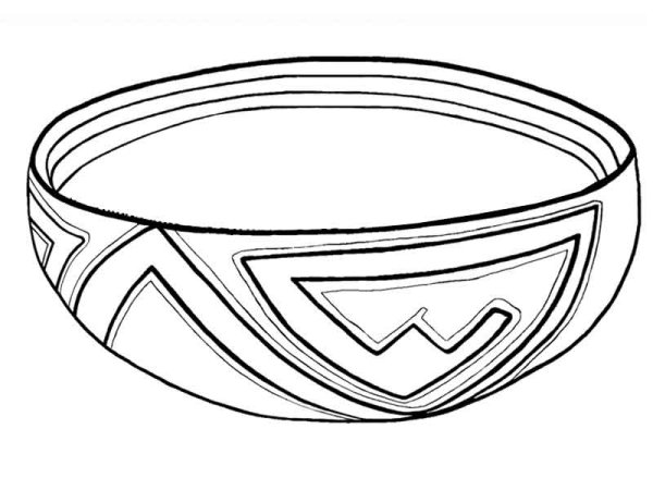 Миска раскраска для детей
