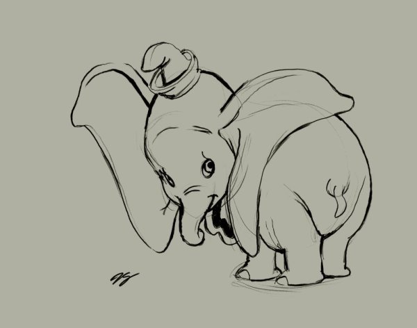 Раскраска Слоник