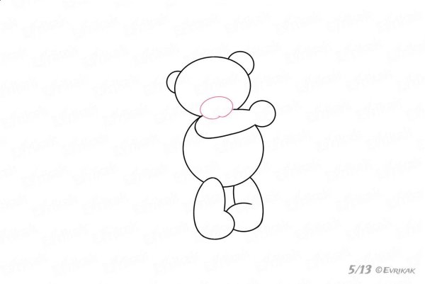 Поэтапное рисование мишки