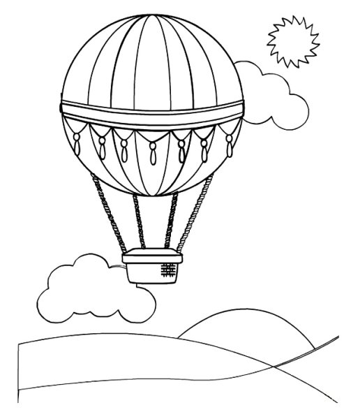 Воздушный шар раскраска для детей