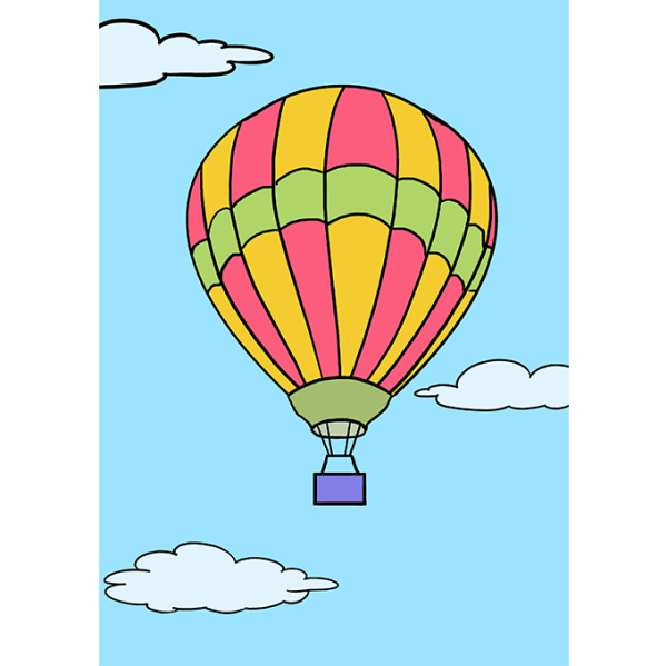 Воздушный шар карандашом