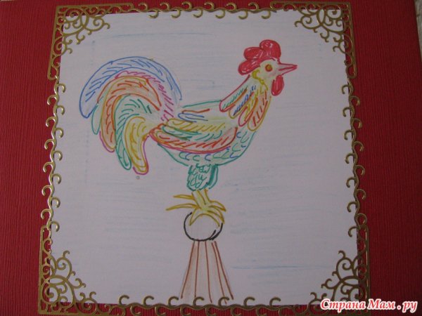 Золотой петушок рисунок