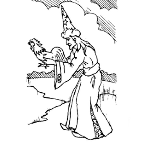 Петушок. Раскраска