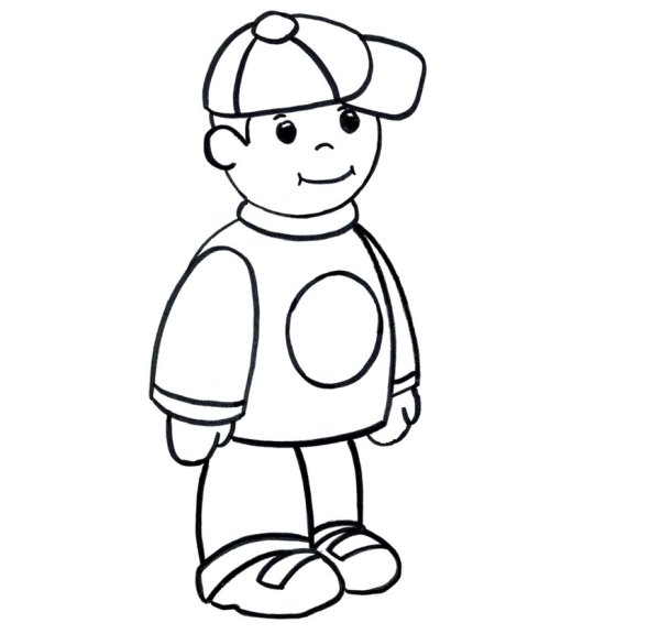 Рисунок мальчика карандашом для детей