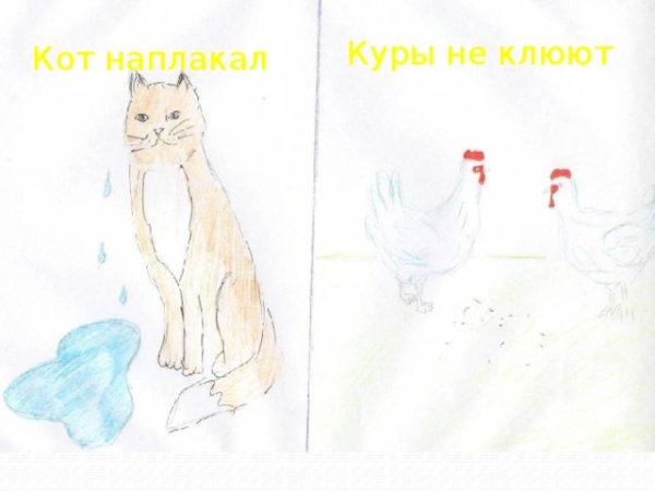 Рисунок к фразеологизму кот наплакал