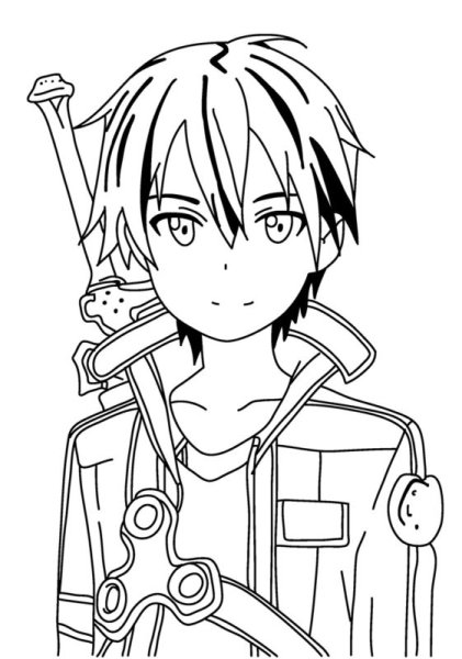 Кирито мастера меча карандашом