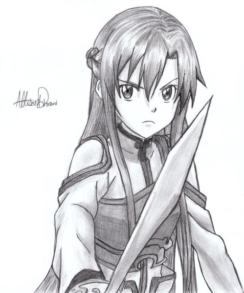 Киригая Кадзуто карандашом