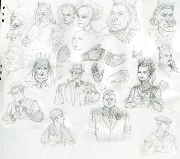 Наброски персонажей фильма