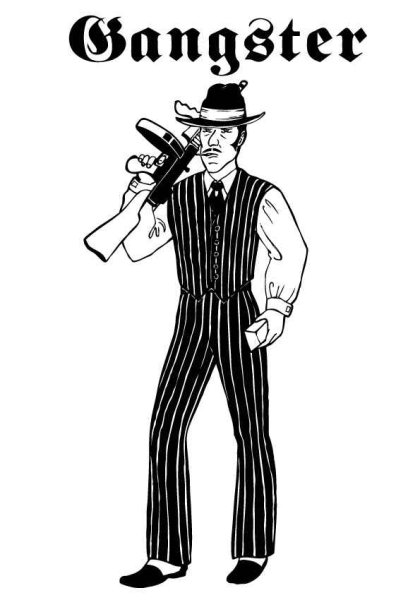 Нарисованный гангстер