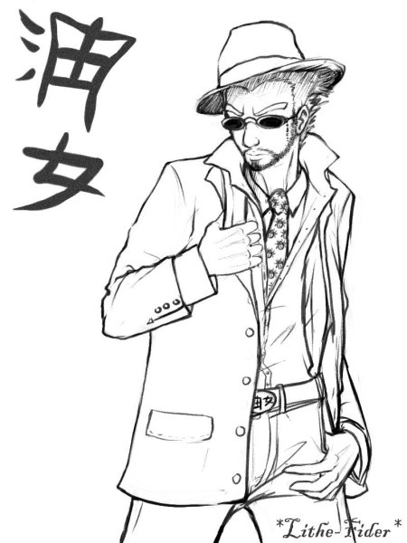 Гангстер рисунок карандашом