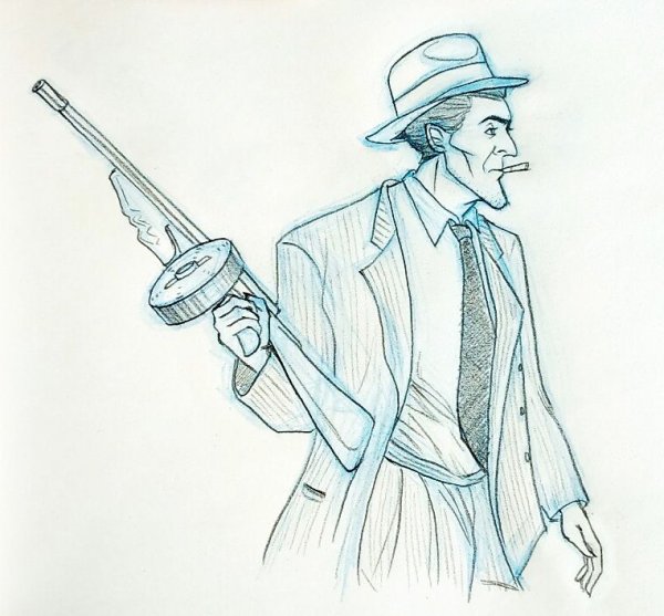 Мафия рисунок легкий