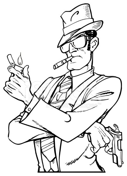 Раскраска в стиле мафия