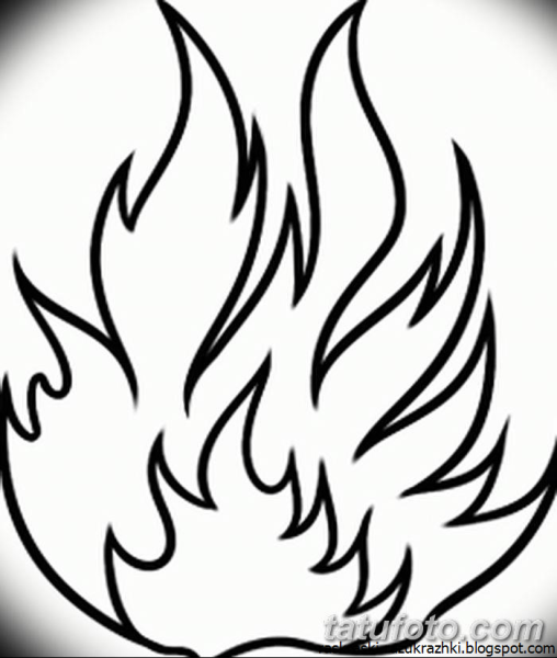 Языки пламени трафарет