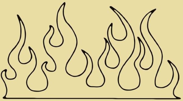 Огонь простым карандашом