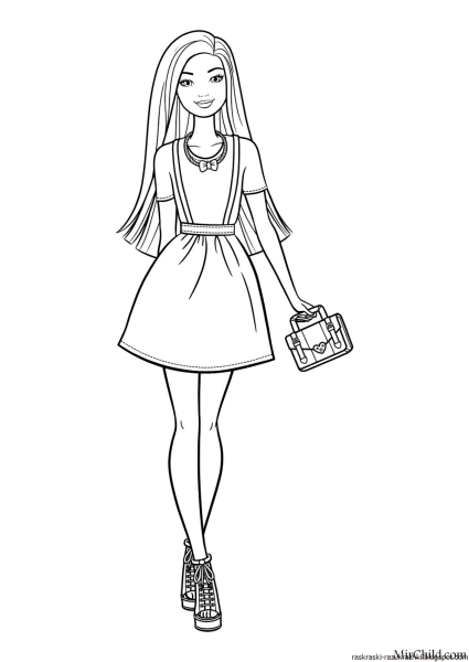 Поэтапное рисование девушки в платье