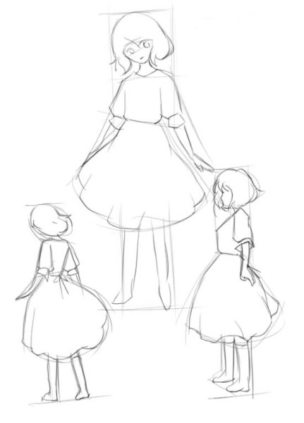 Девушка в платье раскраска