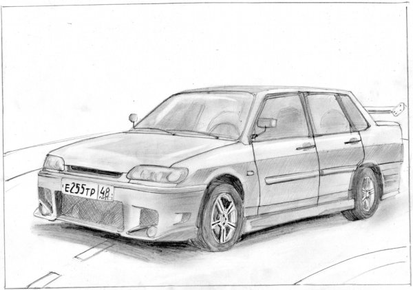 Рисунок ВАЗ 2115 сзади