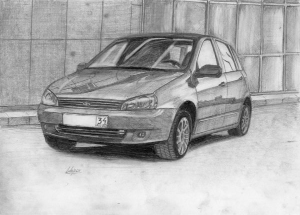 Lada Kalina 1 седан рисунок