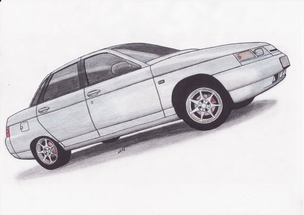 ВАЗ 2110 карандашом