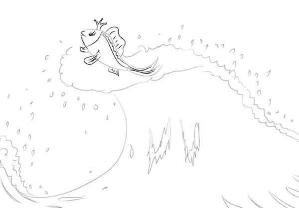 Иллюстрации к сказке Пушкина о рыбаке и рыбке карандашом