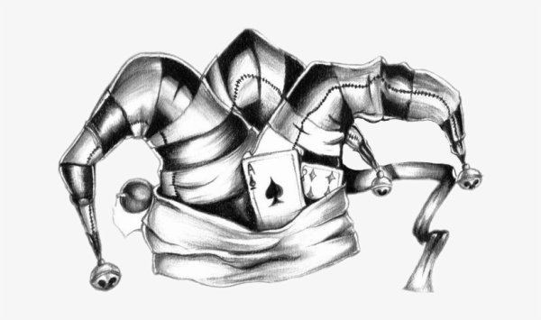 Злой Арлекин тату эскиз