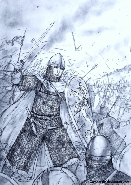 Раскраска Рыцари средневековья