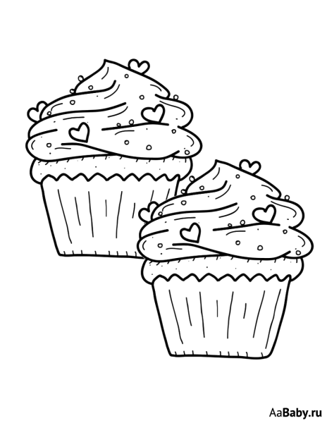 Раскраски пироженки
