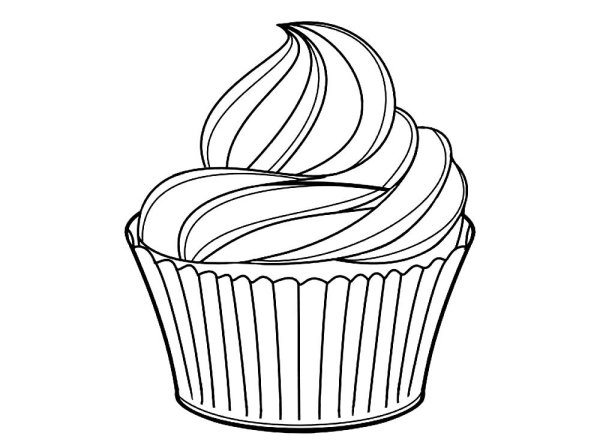 Раскраски пирожные и сладости