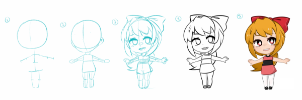 Чиби стиль рисования для начинающих