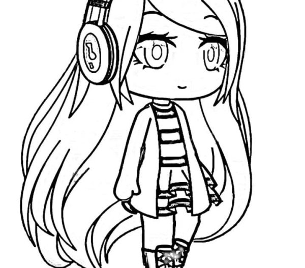 Аниме разукрашка гача лайф