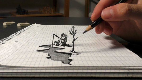 3д рисование карандашом