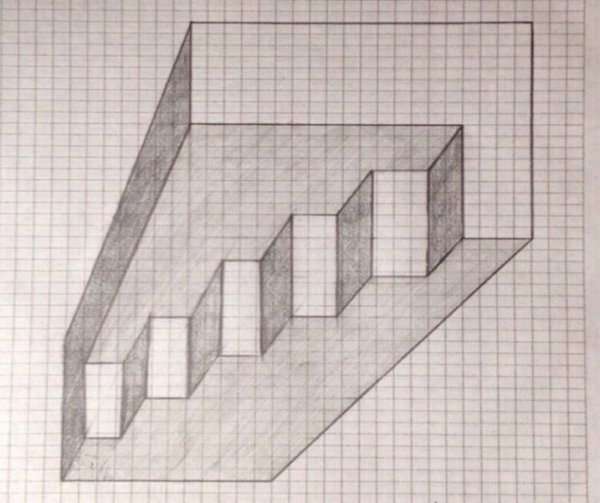 3д рисунки на бумаге