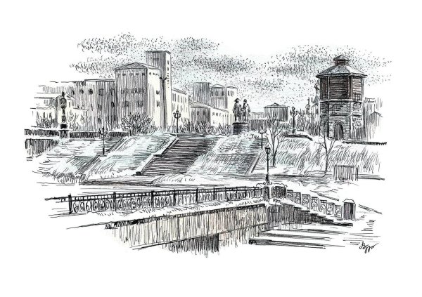 Плотинка Екатеринбург Графика