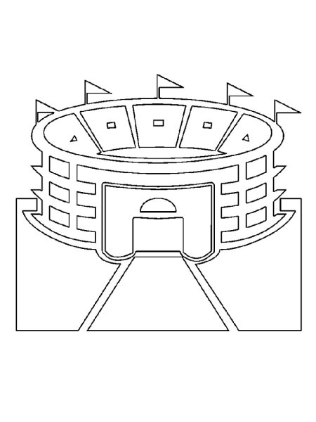 Стадион раскраска для детей