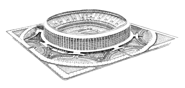 Стадион раскраска