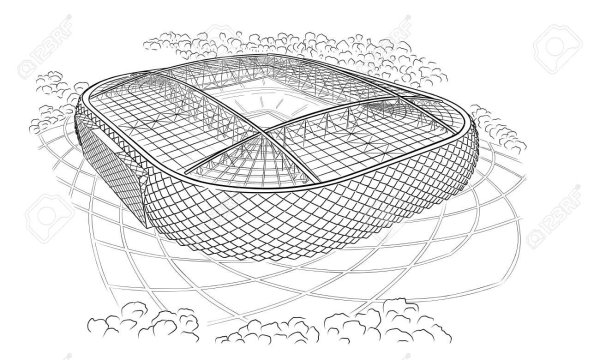 Футбольное поле раскраска для детей