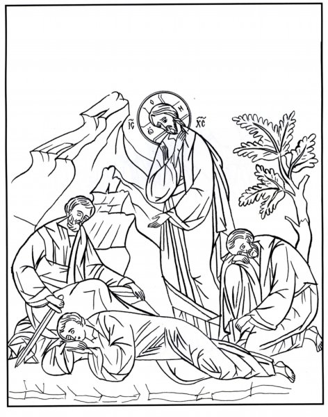 Троица Андрея Рублева прорись