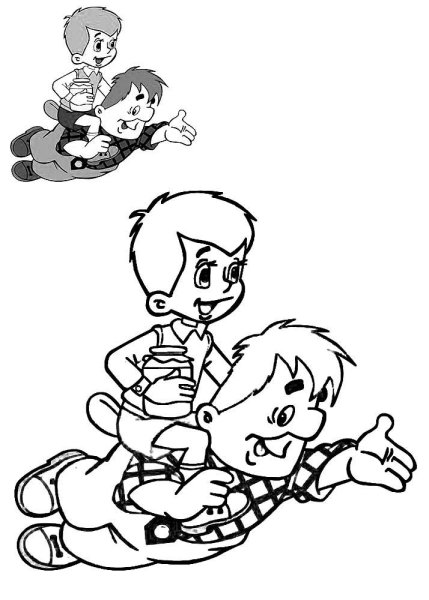 Карлсон раскраска для детей