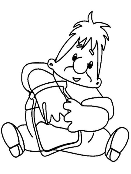 Малыш и Карлсон раскраска для детей