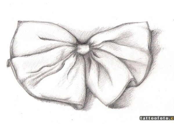 Бантик рисунок карандашом