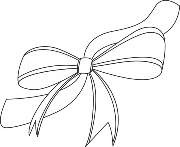 Бантик для срисовки карандашом