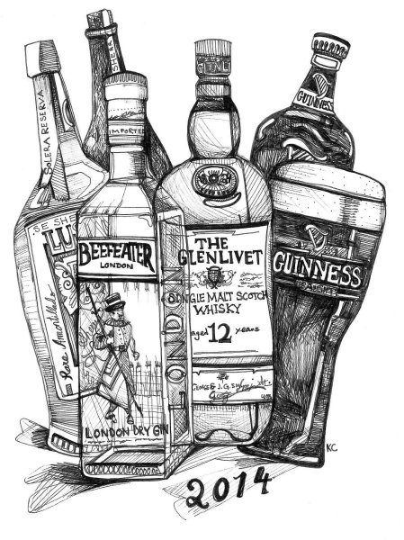 Алкоголь карандашом