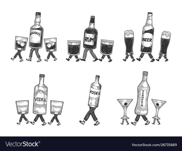 Алкоголь черно белые картинки