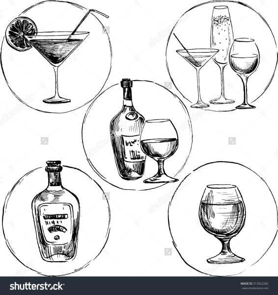 Алкогольные напитки рисунок