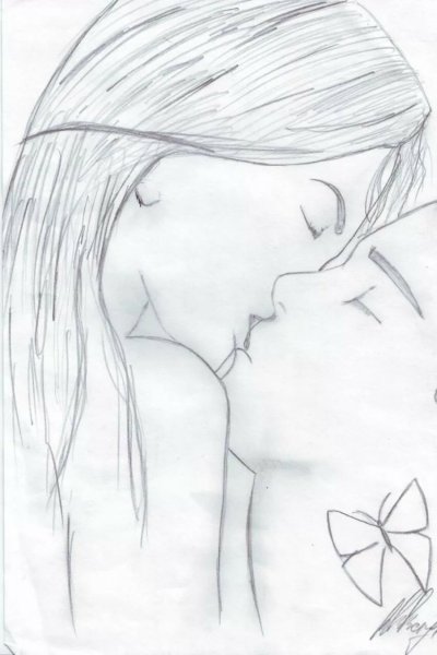 Поцелуй рисунок